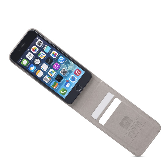 Sk�rzane etui Flip Case Madsen House czarne Samsung Galaxy S6 / 5