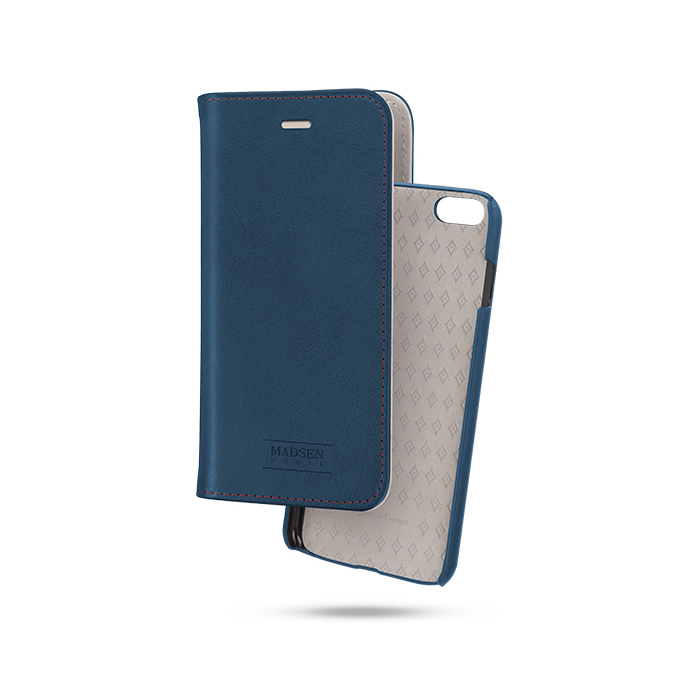 Sk�rzane etui z magnetyczn� nak�adk� niebieskie Apple iPhone 6s Plus / 4