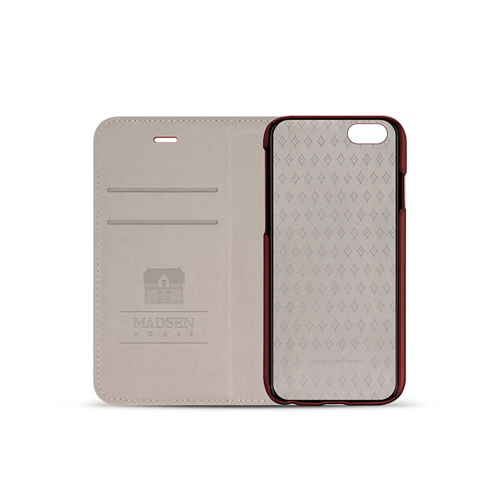 Sk�rzane etui z magnetyczn� nak�adk� bordowe Apple iPhone 6s Plus / 2