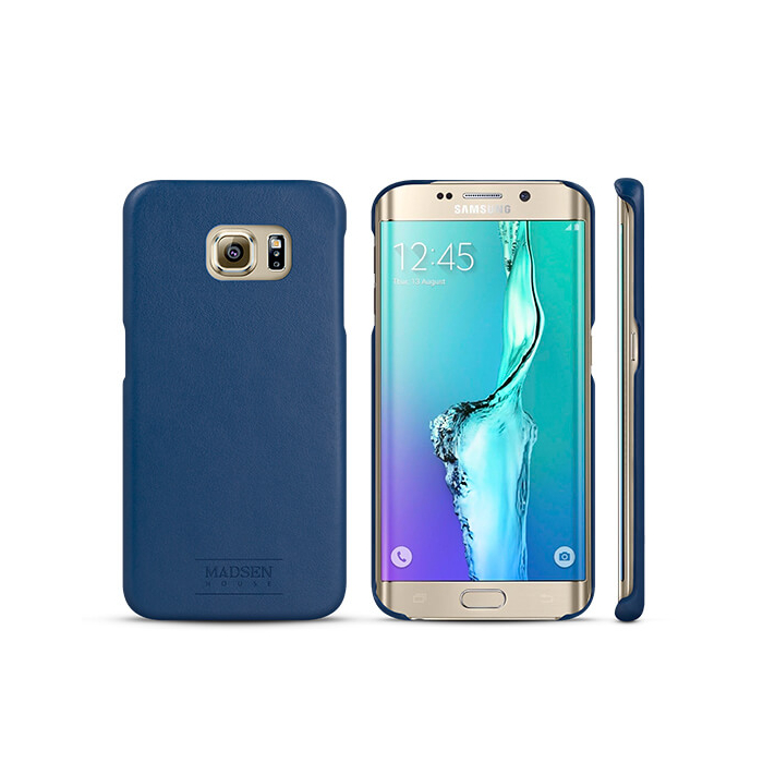 Skrzane etui z magnetyczn nakadk niebieskie Samsung Galaxy S6 Edge G925