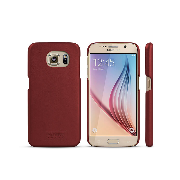 Sk�rzane etui z magnetyczn� nak�adk� bordowe Samsung Galaxy S6