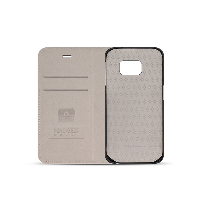 Sk�rzane etui z magnetyczn� nak�adk� czarne Samsung Galaxy S6 Edge G925 / 2