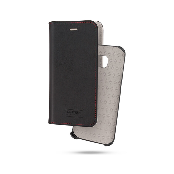 Sk�rzane etui z magnetyczn� nak�adk� czarne Samsung Galaxy S6 Edge G925 / 4