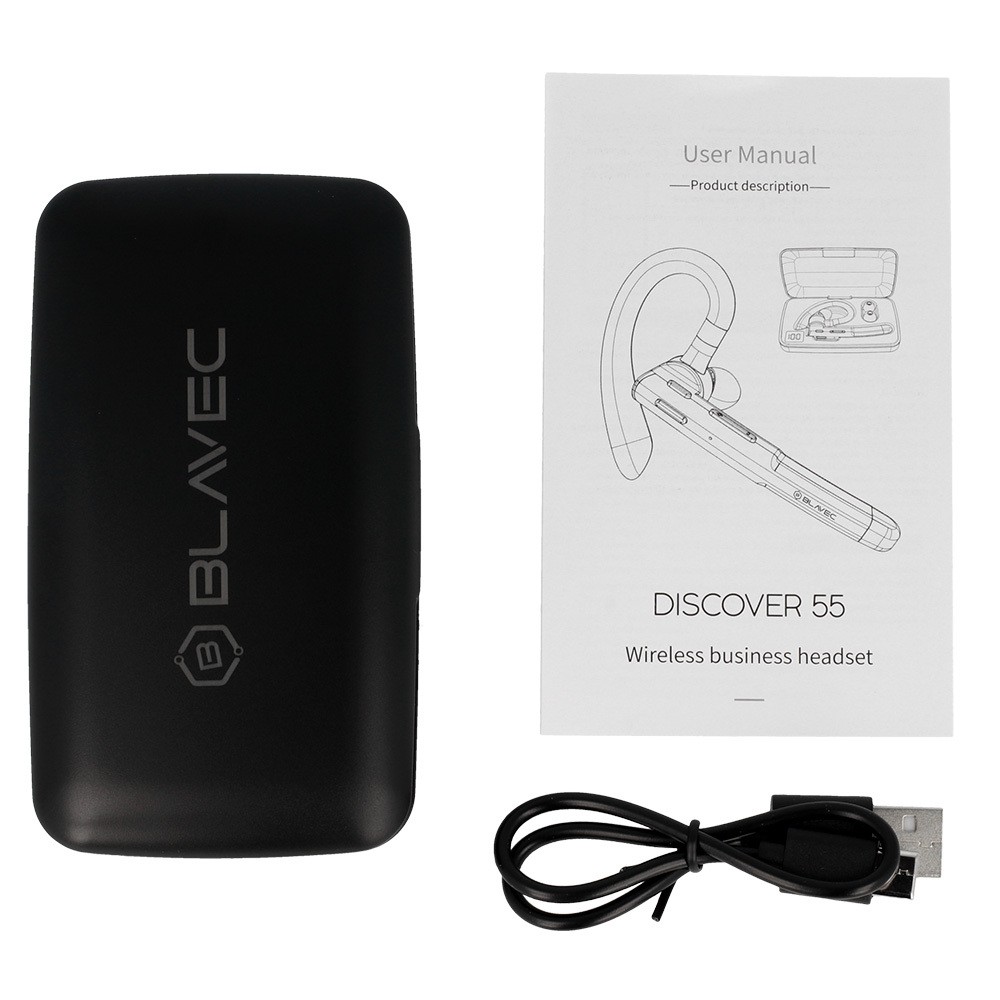 S�uchawka Blavec Discover 55 Bluetooth V5.1 do rozm�w multipoint z mikrofonem czarna Samsung Galaxy F04 / 8