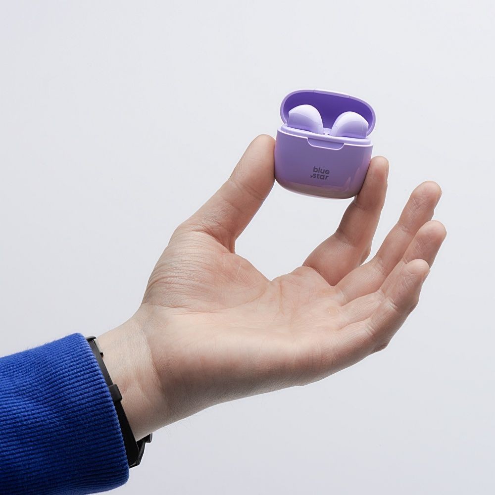 S�uchawki bezprzewodowe Blue Star TWS Bluetooth 5.3 fioletowe Sony Xperia XA1 Ultra / 8