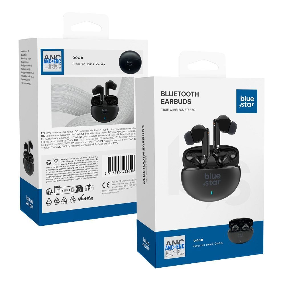 Słuchawki bezprzewodowe douszne Blue Star Zen ANC + ENC TX5 TWS czarne Samsung Galaxy M56 Słuchawki bezprzewodowe douszne Blue Star Zen ANC + ENC TX5 TWS czarne Samsung Galaxy M56
