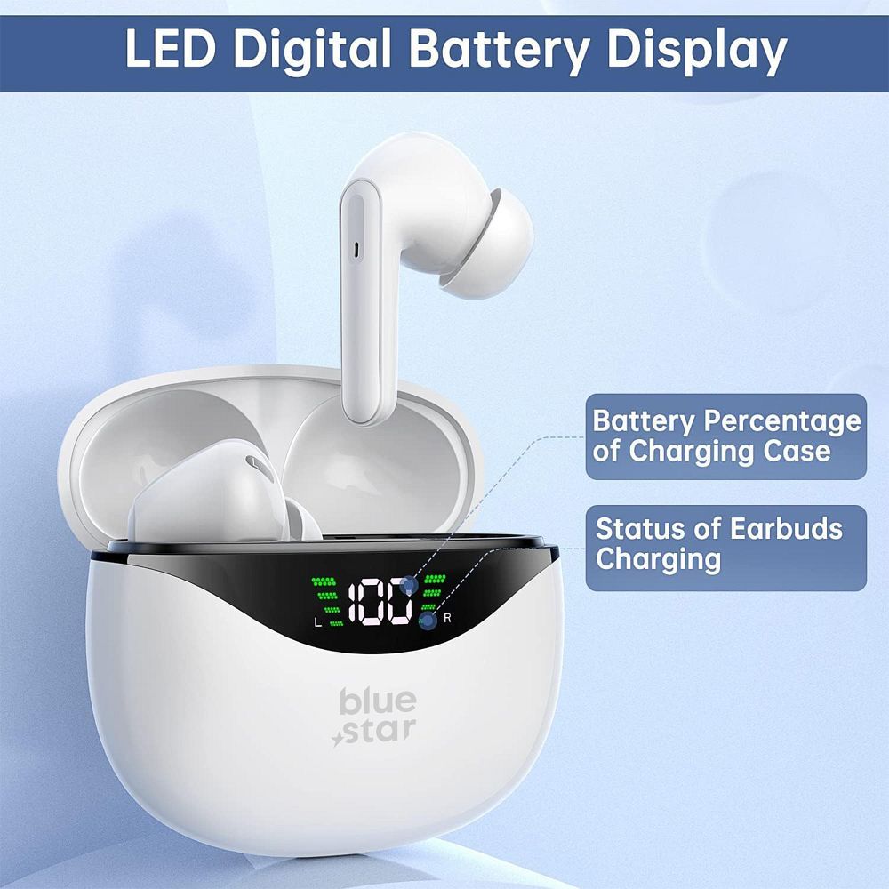 S�uchawki bezprzewodowe bluetooth Blue Star TWS douszne dokana�owe bia�e Samsung Galaxy A10 / 4
