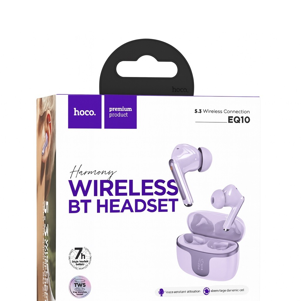 S�uchawki bezprzewodowe Hoco TWS Bluetooth 5.3 fioletowe Samsung Galaxy A10 / 5