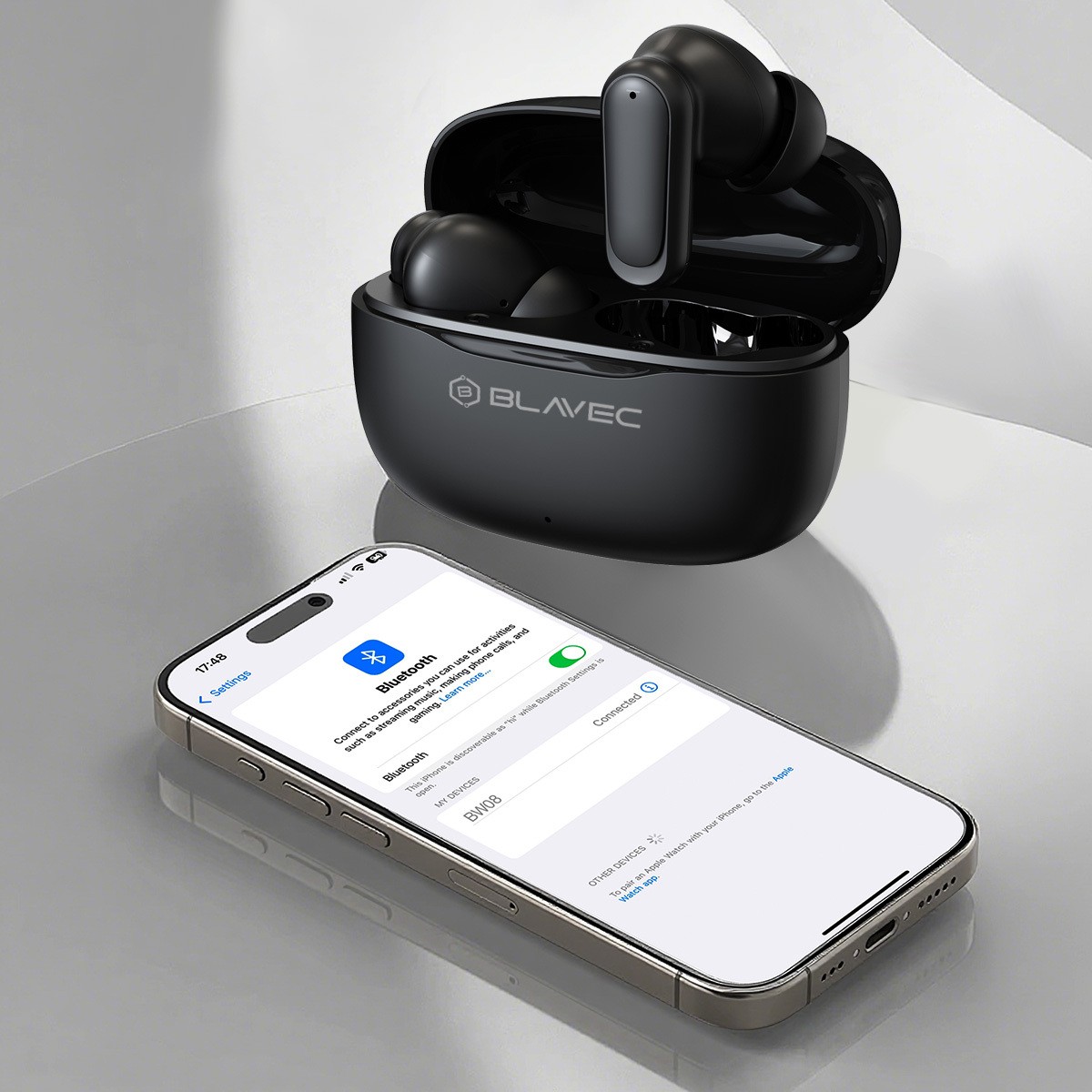 S�uchawki Bluetooth Blavec TWS BW-08 z t�umaczeniem na �ywo AI czarne Realme GT Explorer Master / 5