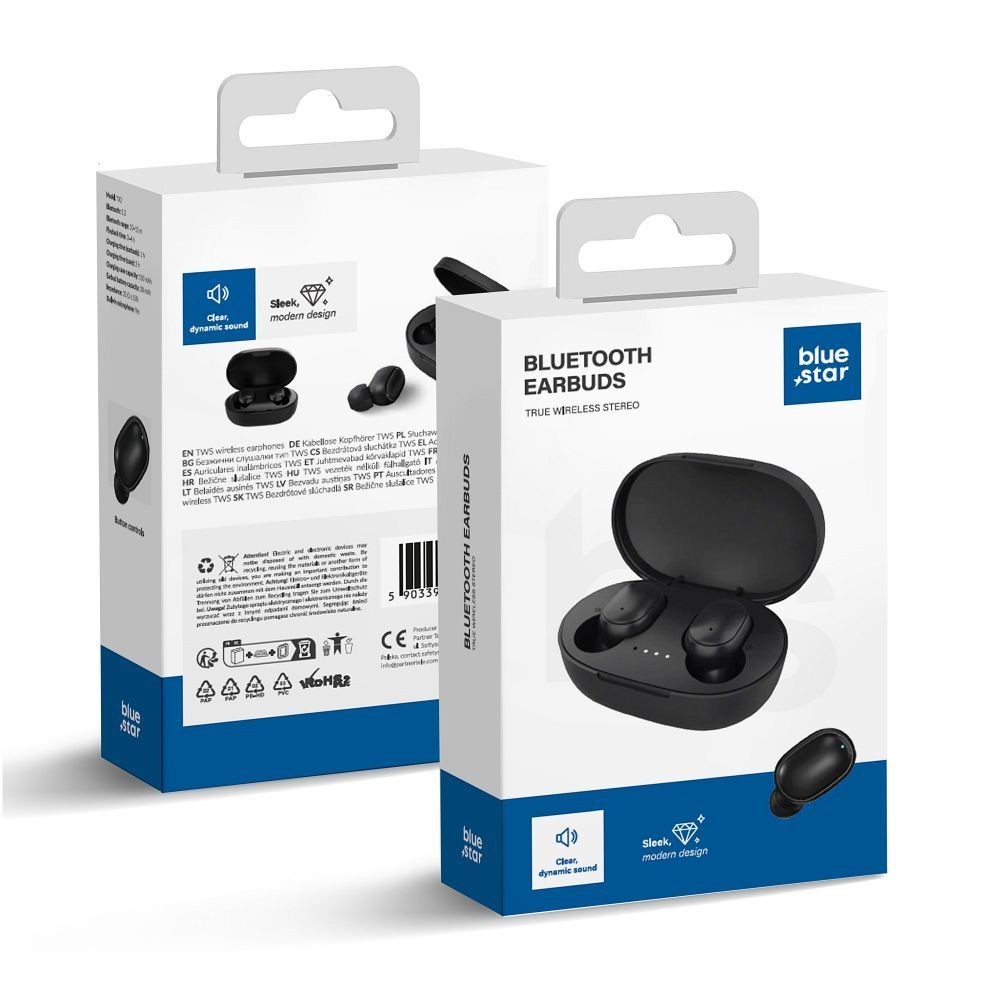 Słuchawki Bluetooth BLUE STAR 5.3 earbuds TX2 TWS czarne Microsoft Lumia 550 / 3 Słuchawki Bluetooth BLUE STAR 5.3 earbuds TX2 TWS czarne Microsoft Lumia 550 / 3
