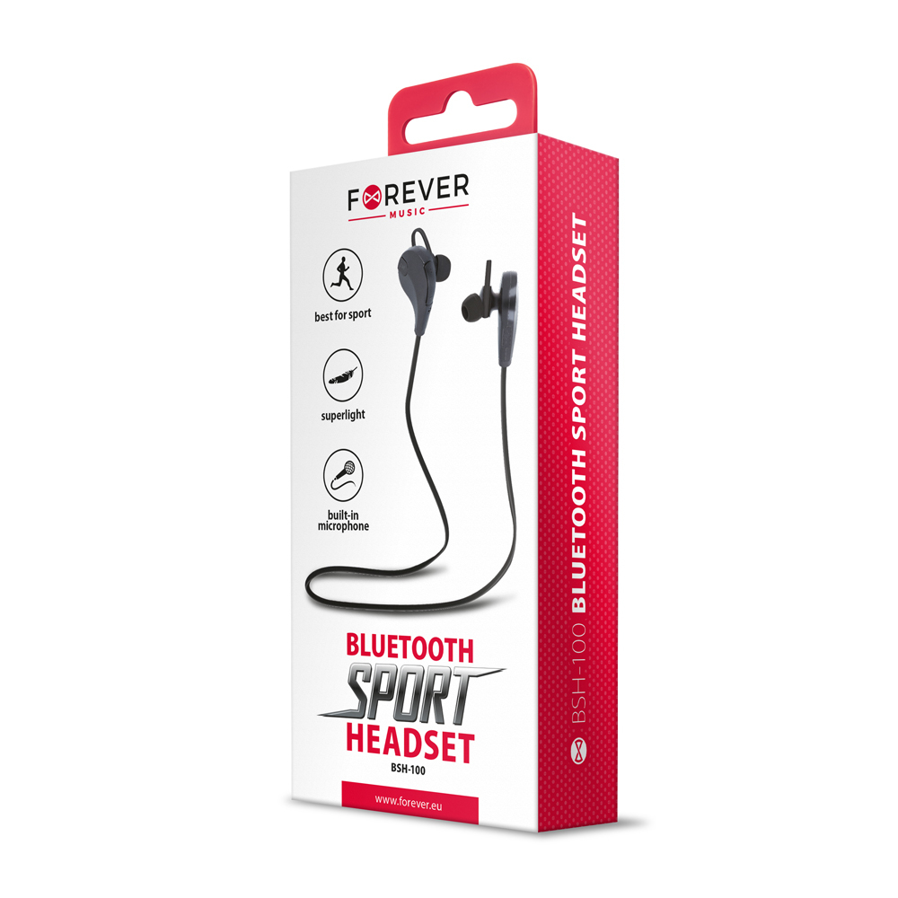 S�uchawki Bluetooth Forever BSH-100 czarne / 2
