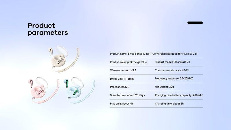 S�uchawki Bluetooth REMAX TWS C1 Bluetooth 5.3 ENC BLUE / 6