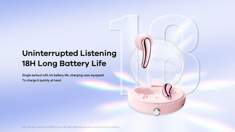 S�uchawki Bluetooth REMAX TWS C1 Bluetooth 5.3 ENC PINK / 3