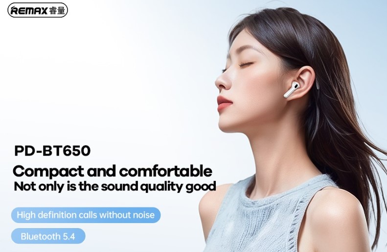 S�uchawki Bluetooth REMAX TWS PD-BT650 PRODA Bluetooth 5.4 WHITE / 3
