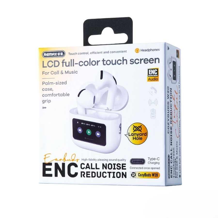 S�uchawki Bluetooth REMAX TWS W20 WHITE Bluetooth 5.4 / 2