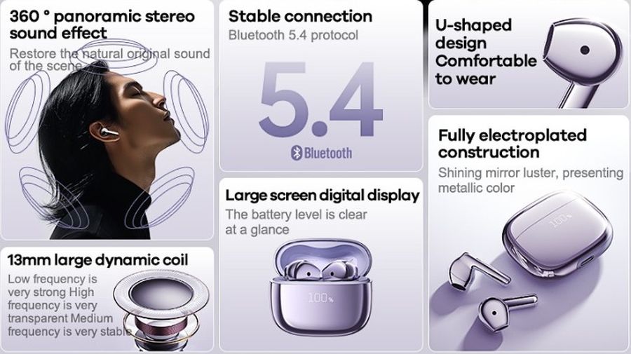 S�uchawki Bluetooth REMAX TWS W35 BLACK Bluetooth 5.4 / 3