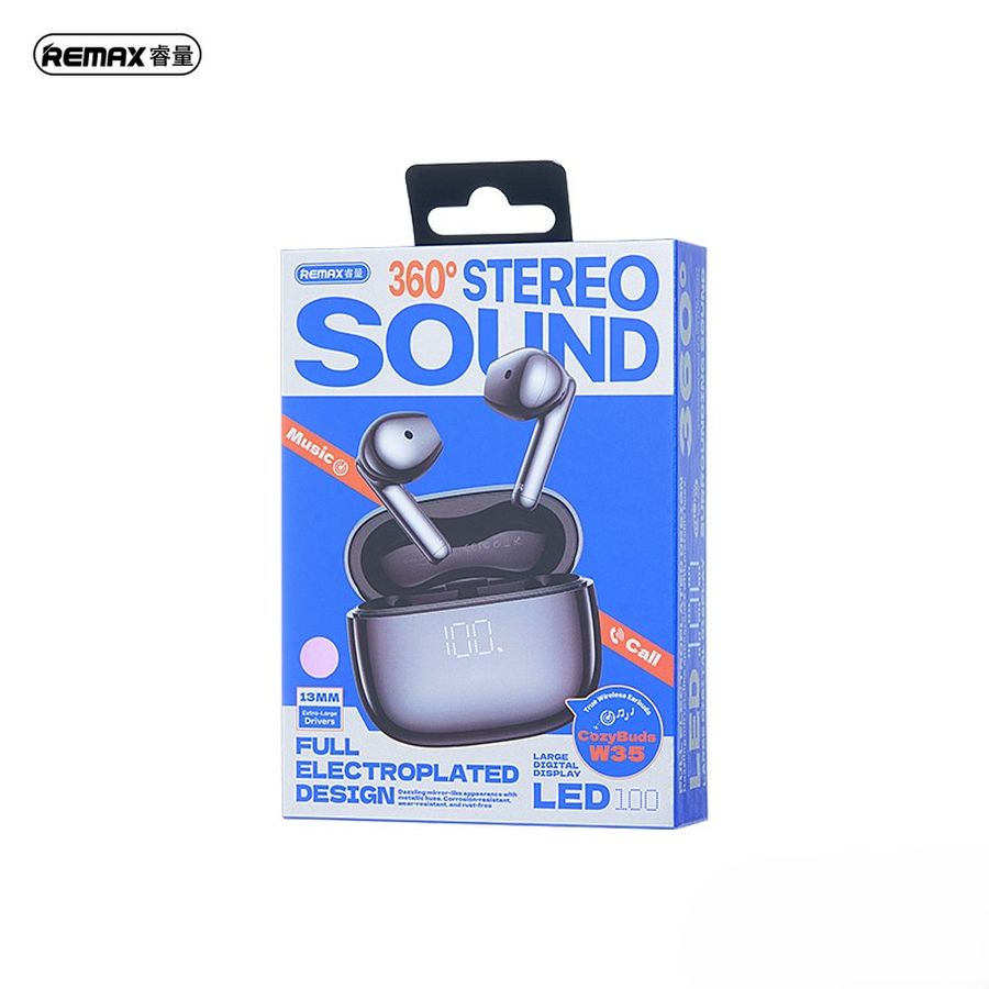 S�uchawki Bluetooth REMAX TWS W35 BLACK Bluetooth 5.4 / 4