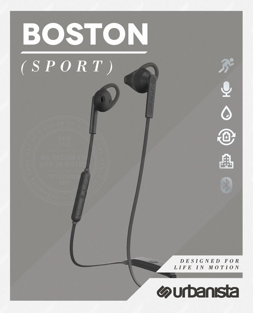 S�uchawki bluetooth Urbanista Boston Dark Clown czarne / 2