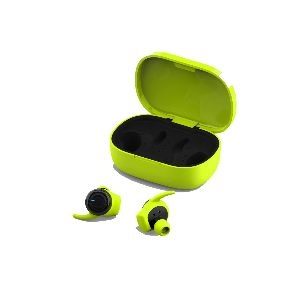 S�uchawki bluetooth z etui �aduj�cym Forever 4Sport  TWE-300 zielone