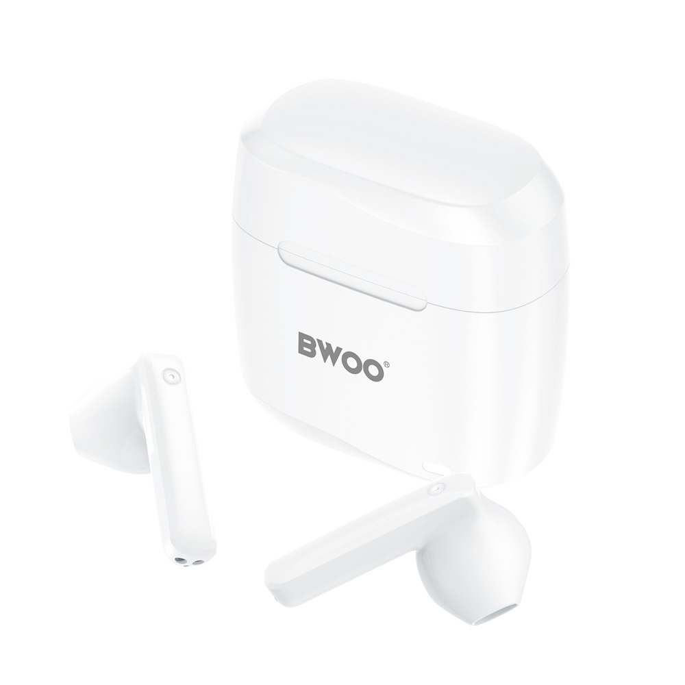 S�uchawki douszne bezprzewodowe bluetooth BWOO TWS do telefonu bia�e Oppo Reno 13FS 5G / 5