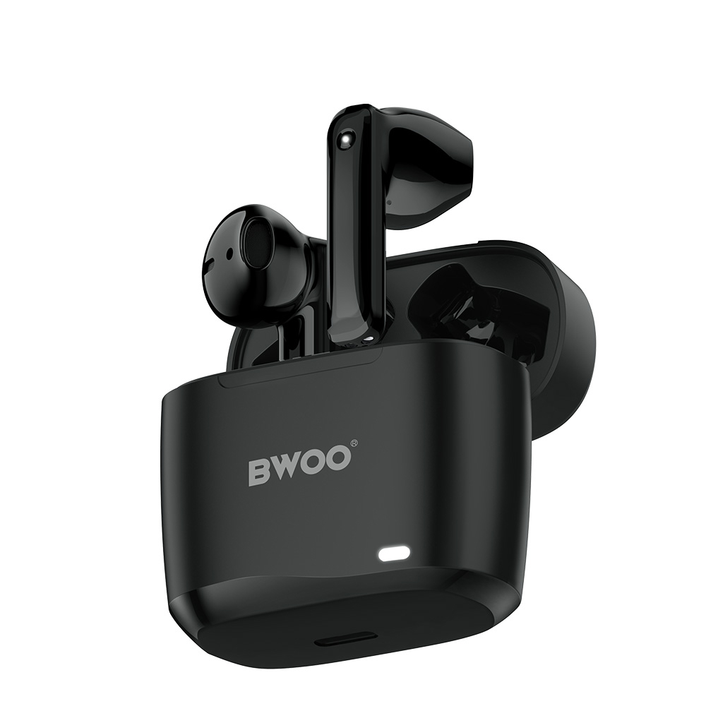 S�uchawki douszne bezprzewodowe bluetooth BWOO TWS do telefonu czarne Oppo Reno 13FS 5G / 3