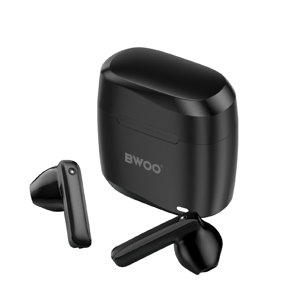 S�uchawki douszne bezprzewodowe bluetooth BWOO TWS do telefonu czarne Oppo Reno 13FS 5G / 5