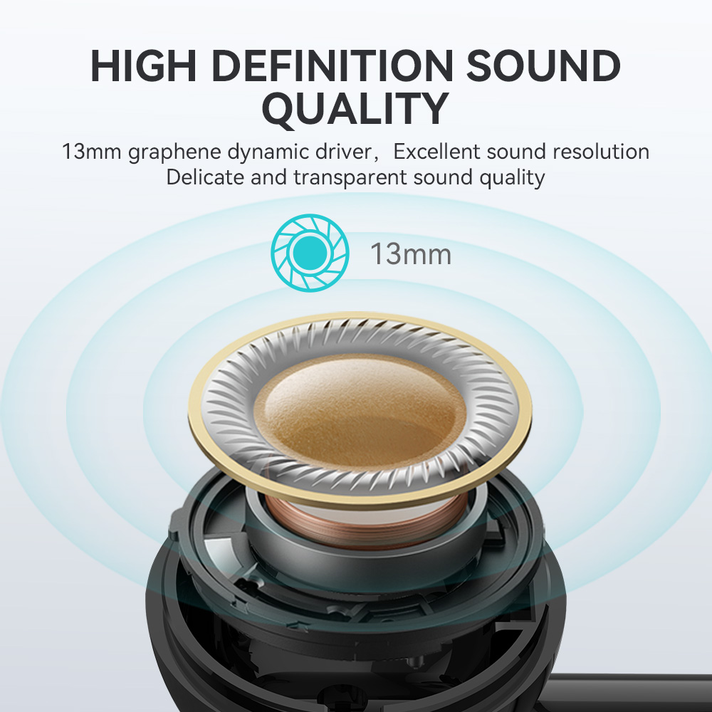 S�uchawki douszne bezprzewodowe bluetooth BWOO TWS do telefonu czarne Oppo Reno 13FS 5G / 8