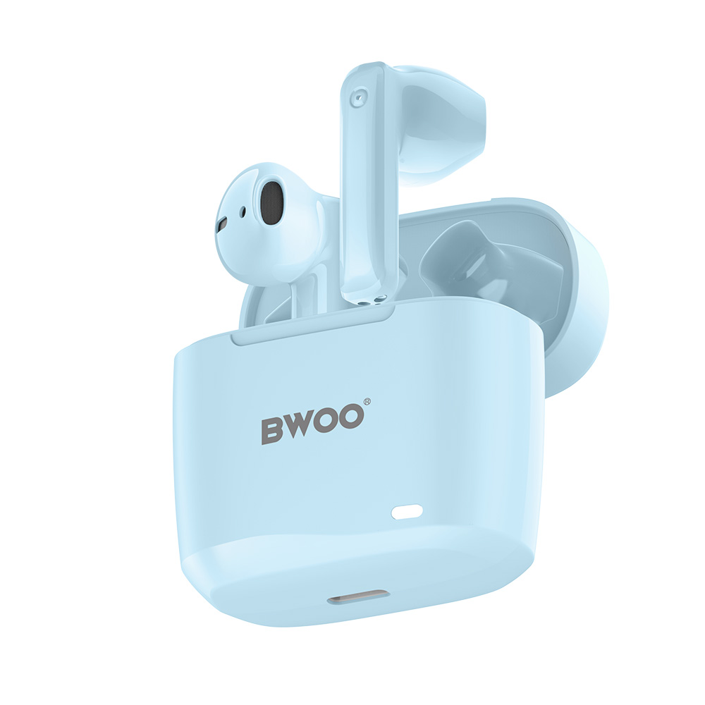 S�uchawki douszne bezprzewodowe bluetooth BWOO TWS do telefonu niebieskie Oppo Reno 13FS 5G / 3