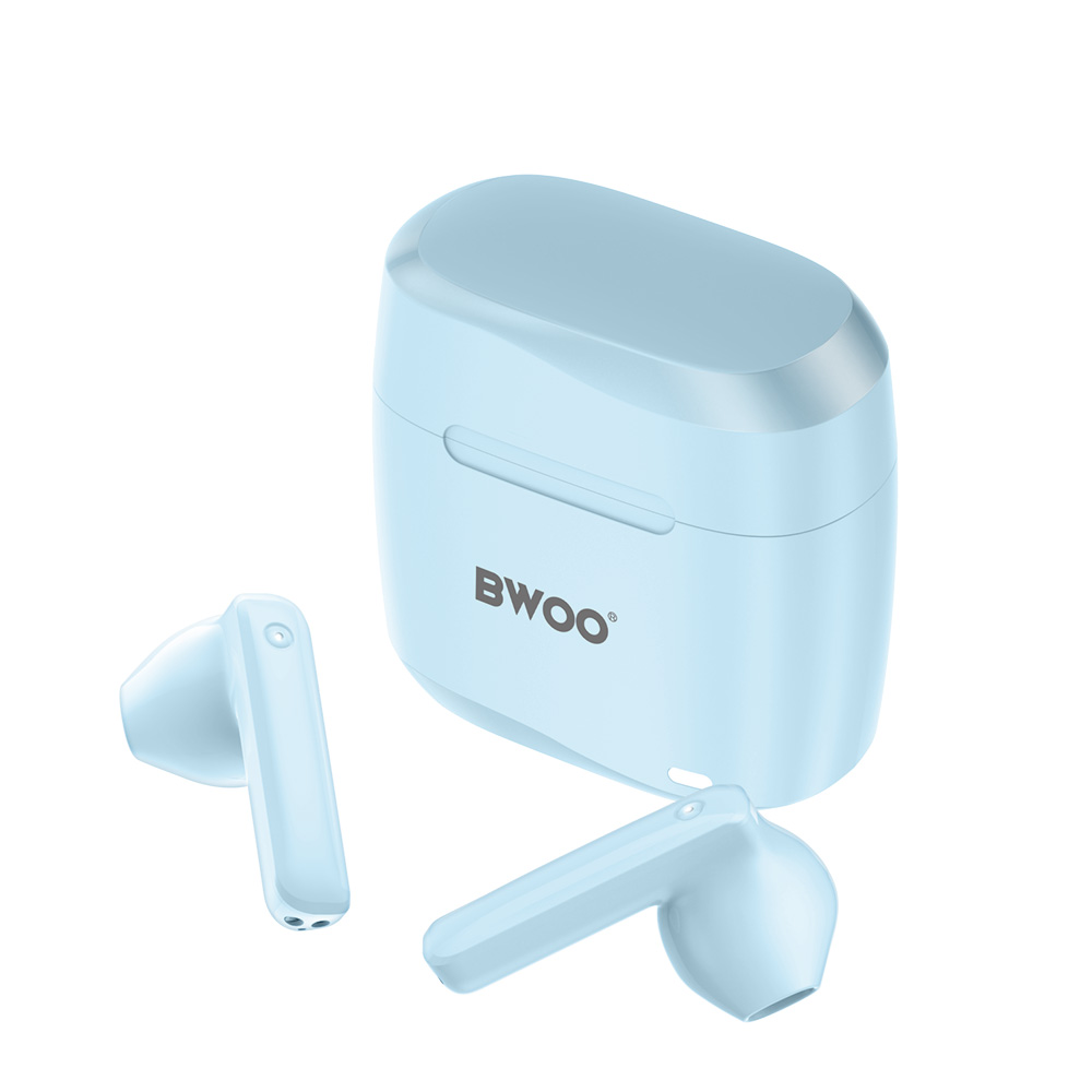 S�uchawki douszne bezprzewodowe bluetooth BWOO TWS do telefonu niebieskie Oppo Reno 13FS 5G / 5