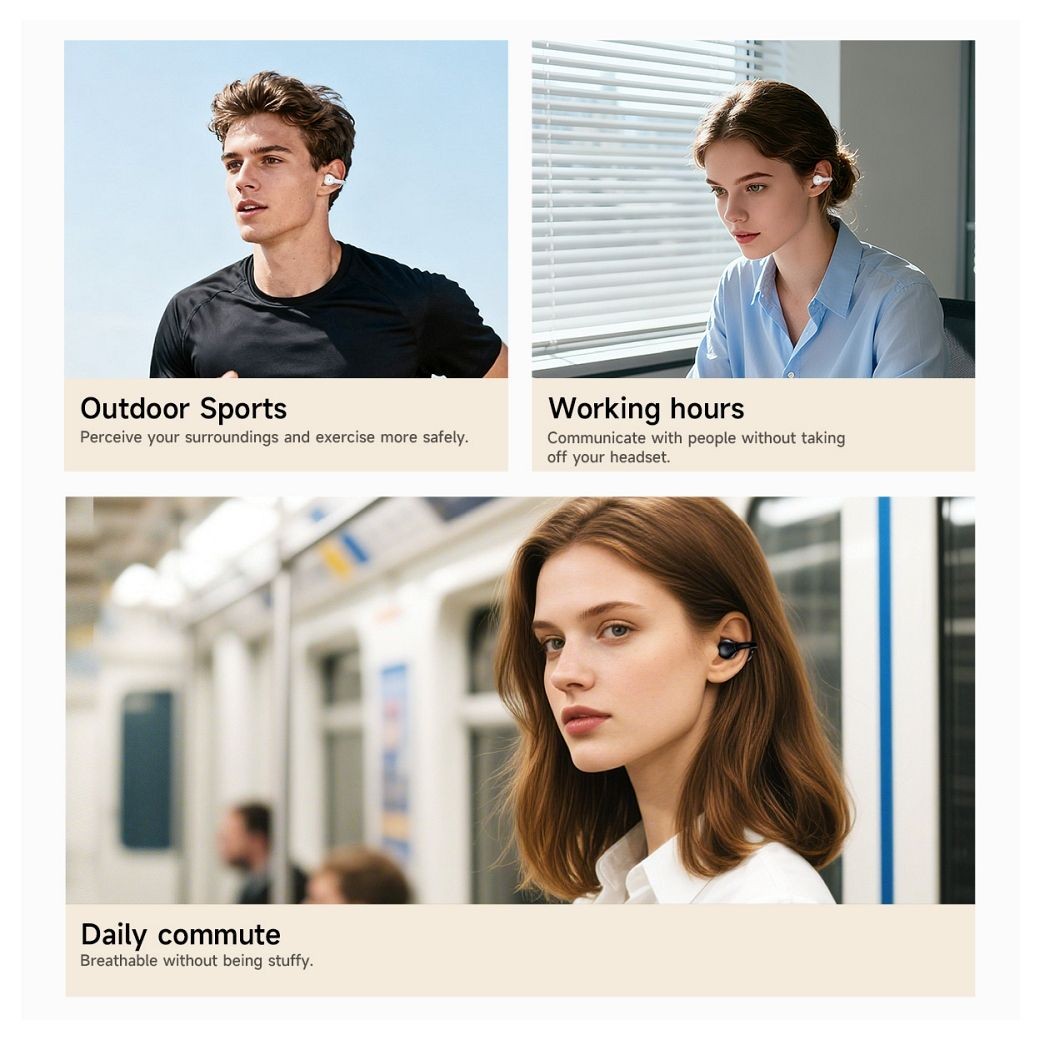 Słuchawki douszne klips Hoco TWS EA8 czarne Samsung Galaxy A33 5G / 3 Słuchawki douszne klips Hoco TWS EA8 czarne Samsung Galaxy A33 5G / 3