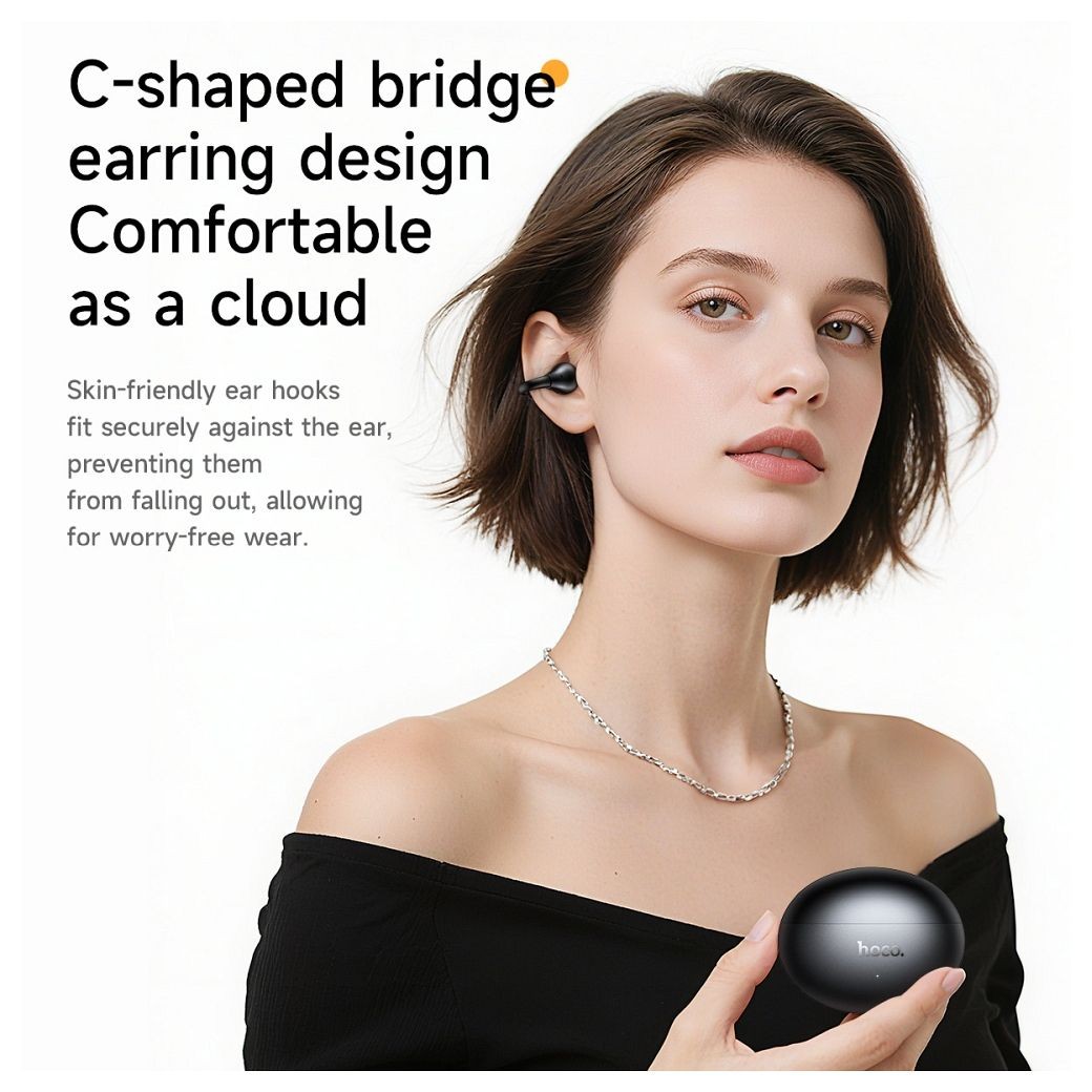 Słuchawki douszne klips Hoco TWS EA8 czarne Samsung Galaxy A33 5G / 4 Słuchawki douszne klips Hoco TWS EA8 czarne Samsung Galaxy A33 5G / 4