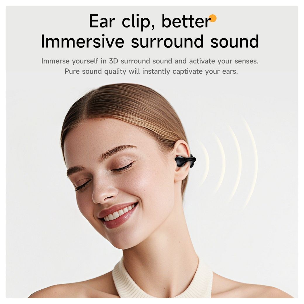 Słuchawki douszne klips Hoco TWS EA8 czarne Samsung Galaxy A33 5G / 6 Słuchawki douszne klips Hoco TWS EA8 czarne Samsung Galaxy A33 5G / 6