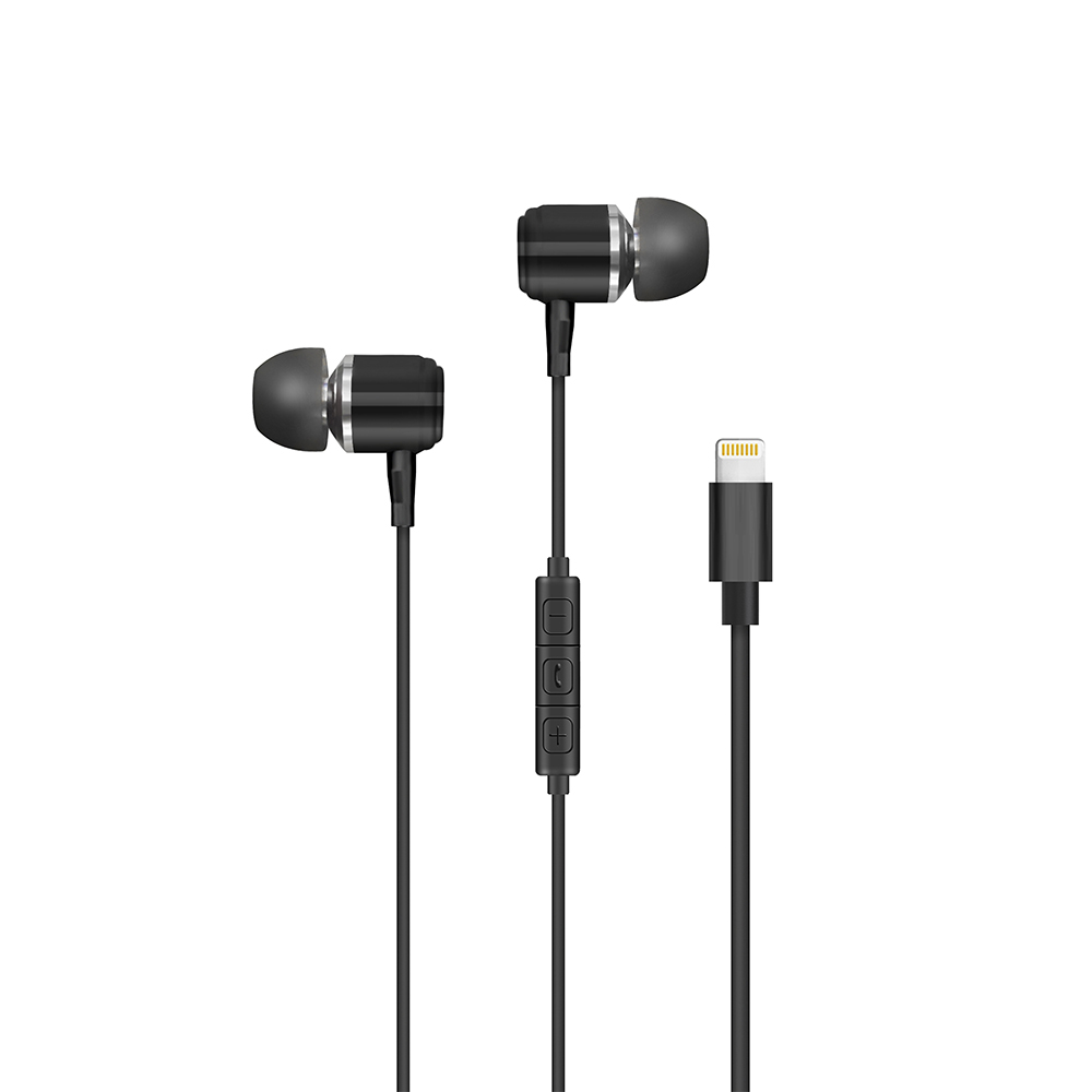 S�uchawki douszne przewodowe Forever Music Soul typ lightning czarne