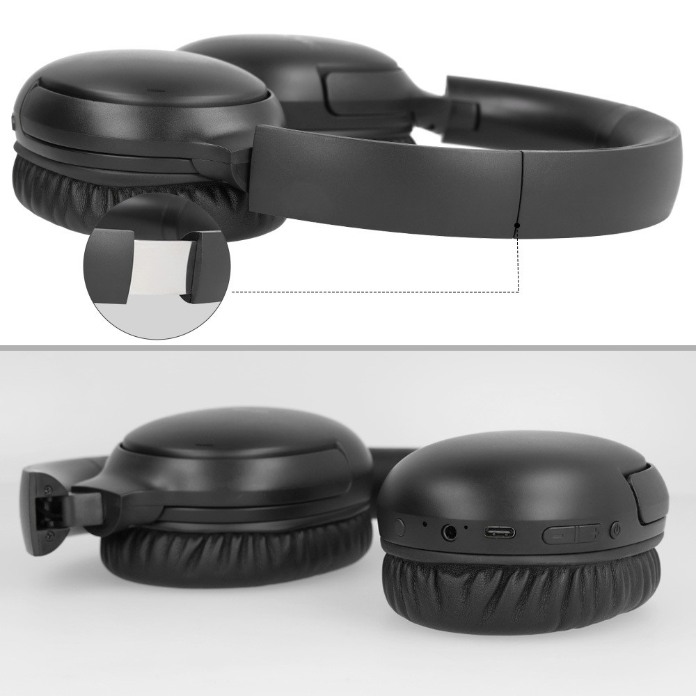 S�uchawki nauszne bezprzewodowe Bluetooth ANC Bass Master czarne Samsung Galaxy A10 / 7