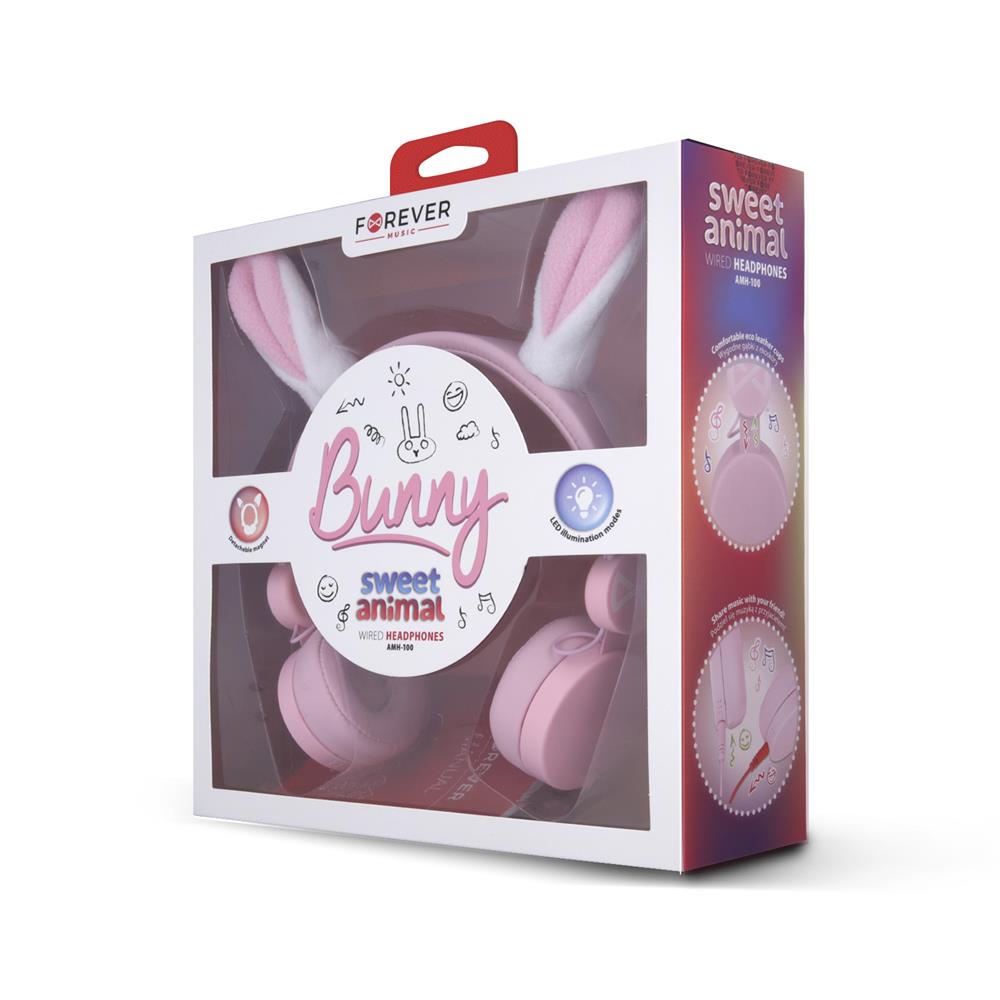 S�uchawki nauszne przewodowe Forever Bunny AMH-100 / 3