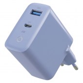 �adowarka sieciowa Forever GaN USB-C USB 45W jasnoniebieska do Motorola Moto E22S