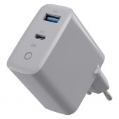 �adowarka sieciowa Forever GaN USB-C USB 45W srebrna do Motorola Moto E22S