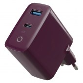 �adowarka sieciowa Forever GaN USB-C USB 45W ciemna wi�nia do Motorola Moto E22S