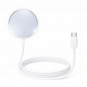 Szybka ładowarka bezprzewodowa indukcyjna Qi MagSafe 15W biała do Samsung Galaxy Z Flip 6 Szybka ładowarka bezprzewodowa indukcyjna Qi MagSafe 15W biała do Samsung Galaxy Z Flip 6