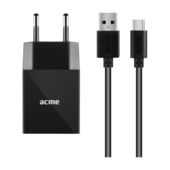 Acme Europe �adowarka sieciowa CH212 Type-C, 1xUSB (2,4 A) czarna do SAMSUNG ZV50