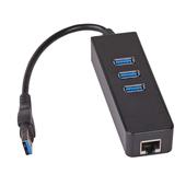 Akyga Hub 3x USB 3.0 AK-AD-32 z kart� sieciow� 10/100/1000 15cm do SAMSUNG ZV50