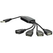Akyga Hub USB 2.0 AK-AD-13 4 porty czarny 15cm do SAMSUNG ZV50