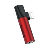 Baseus adapter 8-pin do 8-pin/jack 3,5mm czerwono-czarny do SAMSUNG ZV50