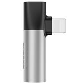 adaptery s�uchawkowe Baseus adapter 8-pin do 8-pin/jack 3,5mm srebrno-czarny