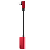 Baseus adapter USB L45 typ-C do USB typ-C / mini-jack (3,5 mm) czerwony