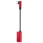 Baseus adapter USB L45 typ-C do USB typ-C / mini-jack (3,5 mm) czerwony do SAMSUNG ZV50