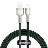 Baseus kabel Cafule Metal USB - Lightning  2,4A 1,0 m zielony do SAMSUNG ZV50