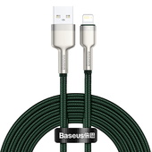 Baseus kabel Cafule Metal USB - Lightning  2,4A 2,0 m zielony do SAMSUNG ZV50