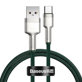 Baseus kabel Cafule Metal USB - USB-C 40W 1,0 m zielony do SAMSUNG ZV50