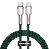 Baseus kabel Cafule Metal USB-C - Lightning  20W 1,0 m zielony